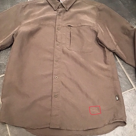 North Face Hiking Shirt Convertible Sleeve Button Down Outdoor Performance Top - Picture 13 of 16